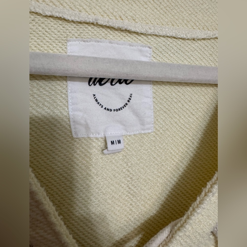 Aerie Oversized Lace Up Sweatshirt in Pale Yellow / Cream - Medium - Picture 4 of 7